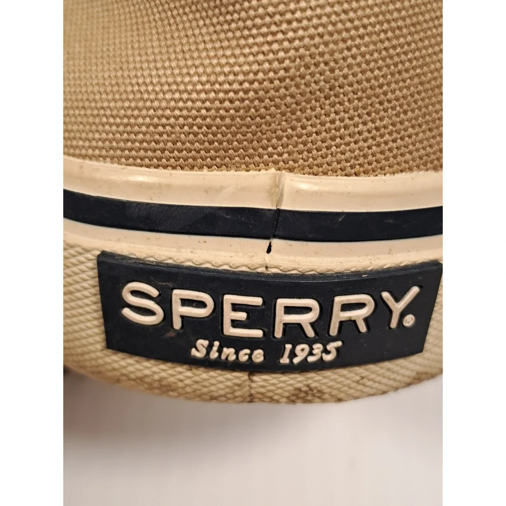 Sperry Top-Sider Striper II CVO Tan Canvas Sneakers Mens 13 STS21430 Khaki Shoe
